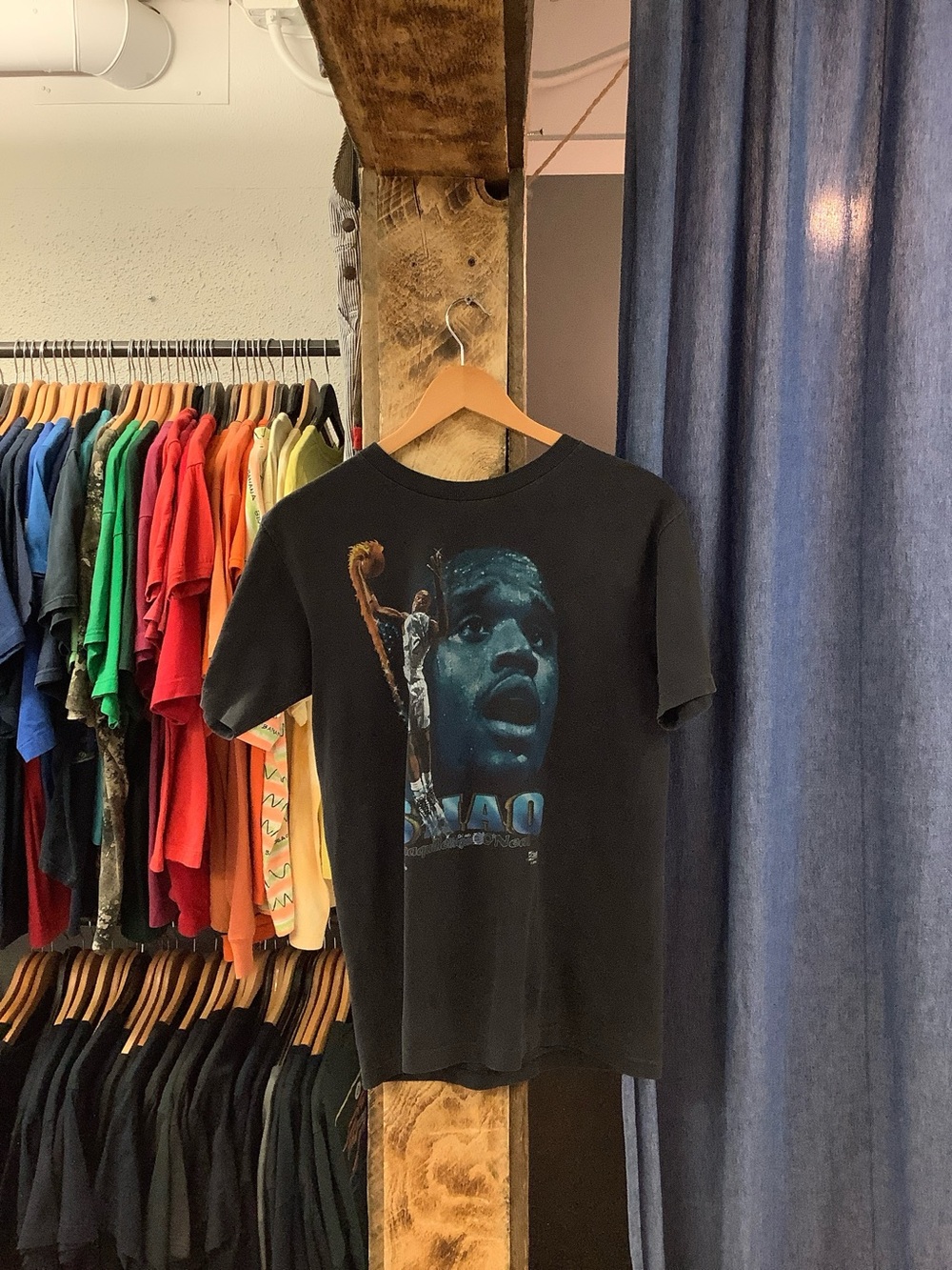 Vintage Shaq Orlando magic black graphic t- shirt